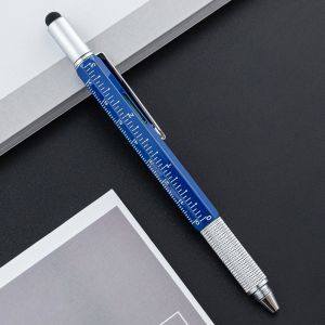 Multifunctional Metal Creative Ballpoint Pen Ruler Screwdriver Touch Screen