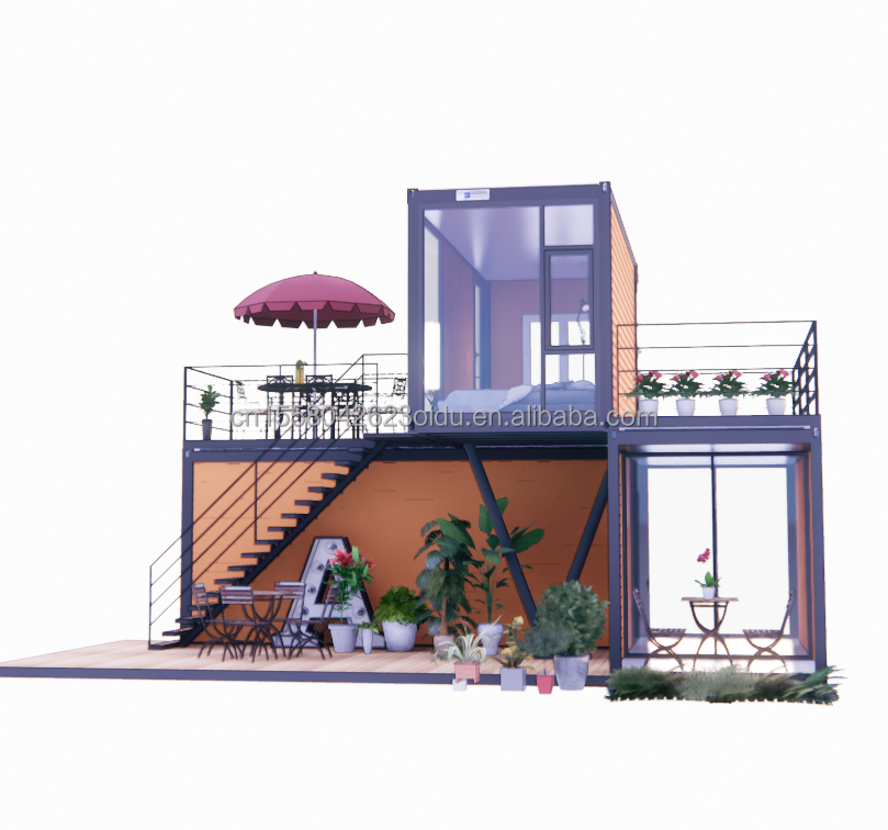 50/75/100mm Wave Sandwich Panel Wall 20 Feet Portable Shipping Container Clothing Store Prefab Mobile Shop Pop-up Retail Store