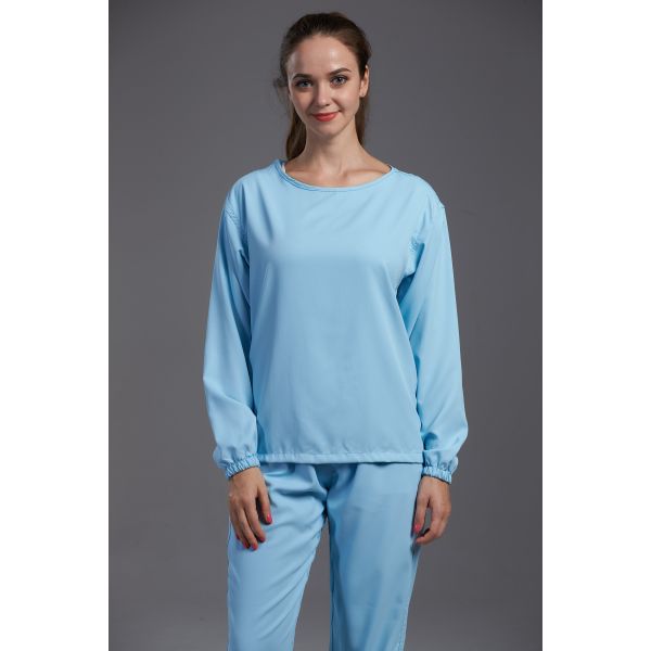 Anti static ESD Cleanroom Garment Resuable Autoclave underwear blue color for