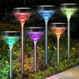 China Outdoor Solar Lawn Lights RGB Decorative Solar Garden Light For Pathway Patio Yard on sale