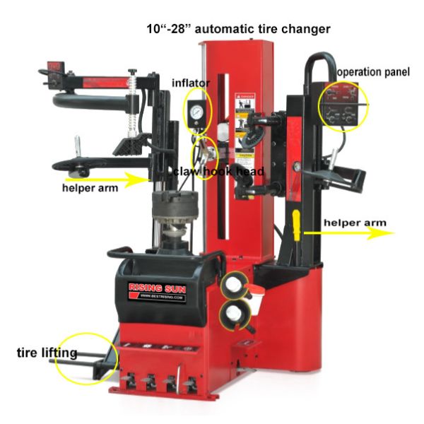 30inch full automatic leverless used power assist tire changer with helper arm