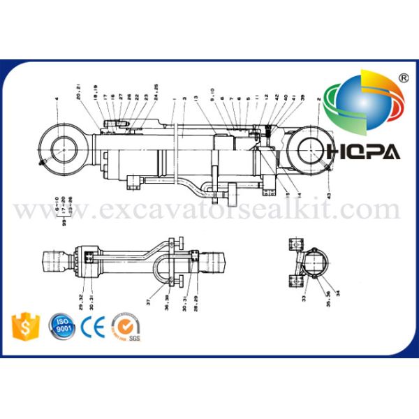 2440-9138KT Doosan Excavator Seal Kit 401107-00207 For DH 280LC-3 SOLAR 280LC-III