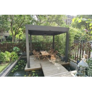 Aluminum Louvered Pergola Motorized Pergola Kits For Outdoor Garden