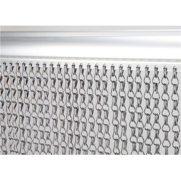 Gunmetal Aluminum Fly Screen Chain Curtain Lightweight With Good Airiness