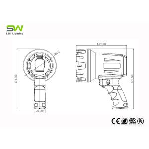 Brightest OEM Portable LED Rechargeable Spotlight Torch , Led Hunting Spotlight
