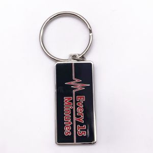 Professional Custom Metal Keychains / Silver Promotional Metal Keyrings