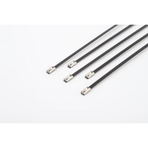 Quality 12mm 15mm Plastic Coated Stainless Steel Cable Ties for sale