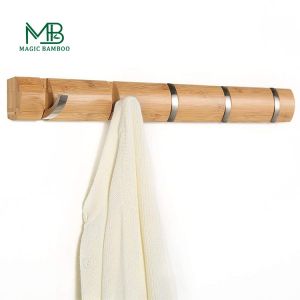Sustainable Bamboo Coat Hooks Hat Wall Hook Wall Mounted
