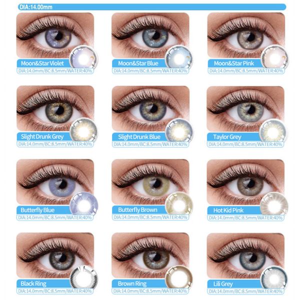 Buy Colored Prescription Contact Lens Fresh lady Blue Grey Color Contact Lenses at wholesale prices