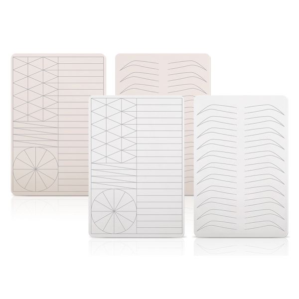 Buy Silicone 1.5mm Inkless Practice Skin Milk White With Gold Lines at wholesale prices