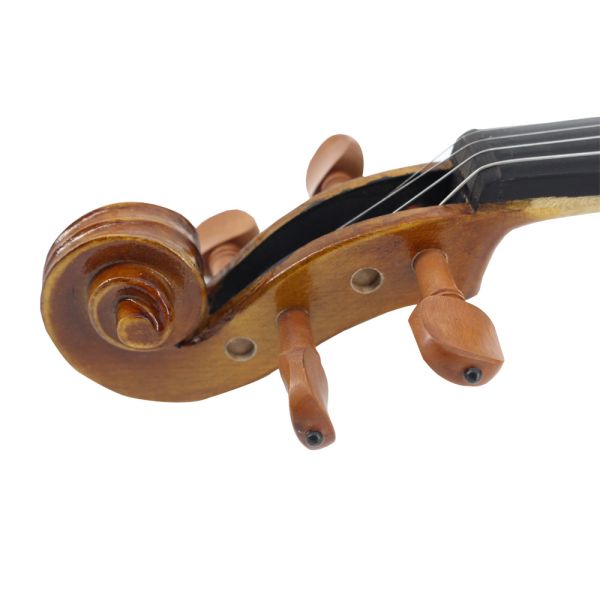 Ebony Parts Solid Wood 4/4 Electric Violin with Case (VE008) Muscial Instruments Satin Finish Student Flamed Maple Wood