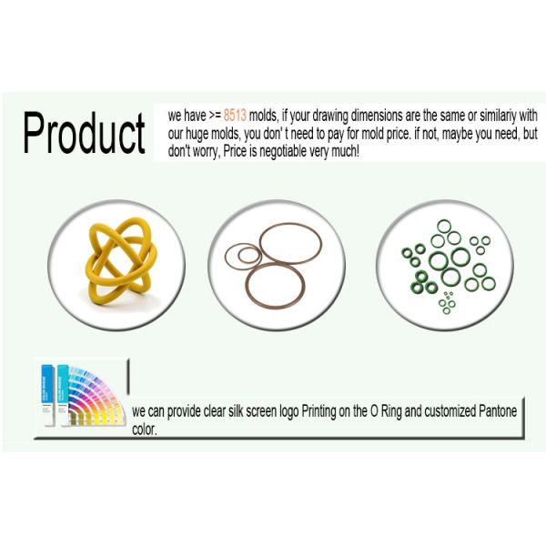 Color NR EPDM Rubber O Ring 70 Sh Ethylene Propylene O Rings