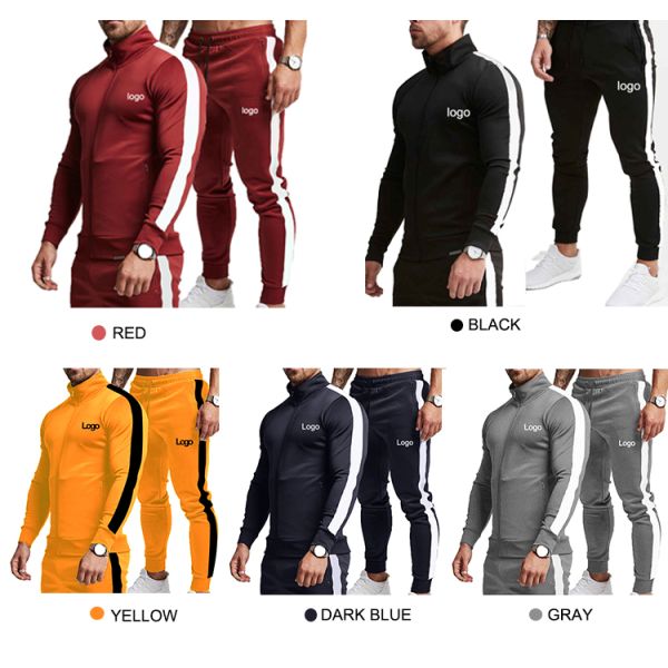 Wholesale Mens sweatsuit Custom Logo Quick Dry Tracksuit Set Training Wear Gym Fitness Sets Jogging Wear