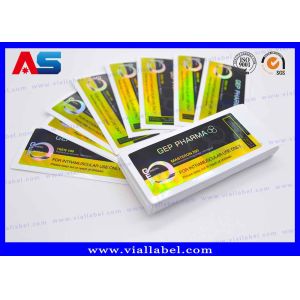 Removable Pharmaceutical Bottle 10ml Vial Labels Hologram Printing