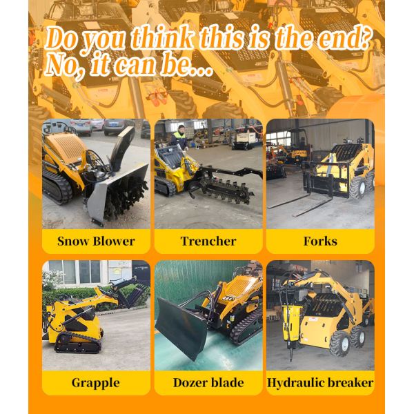 FREE SHIPPING Cheap New Small Mini Small Garden Loader Track Mini Skid Steer Loader