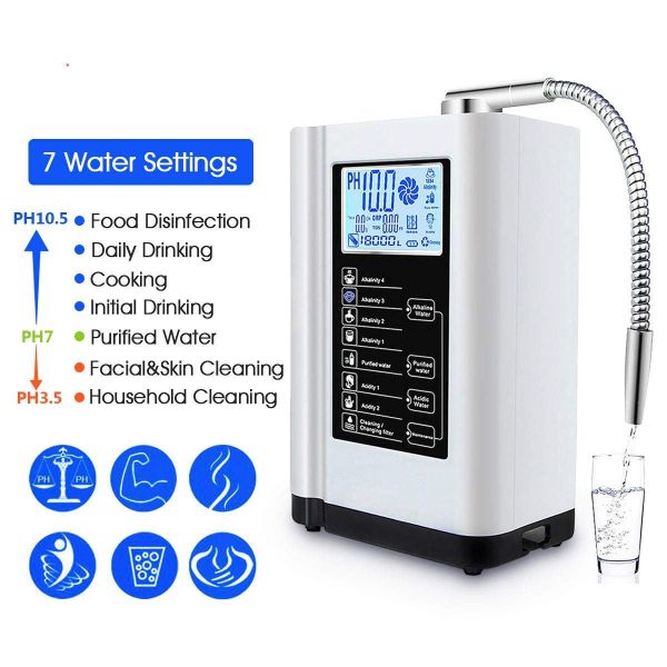 EHM-729 Countertop Water Filter,5 Plates Mineral PH Alkaline Water Filter,Easy Install Faucet Water Filter