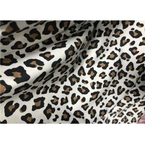 Custom Printed Double Knit Fabric Panther Print With Wet Screen Printing