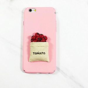 Hard PC DIY Tomato Break Pattern Back Cover Cell Phone Case For iPhone 7 6 6s