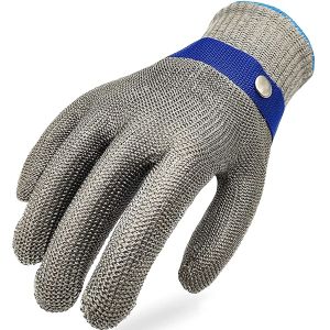 China SLaughter Safety Cut Resistant Metal Mesh Gloves 225g Food Grade on sale