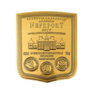 Waterproof Eco-friendly 3D Metal Relief Luxury Metal Wine Label Manufactured by