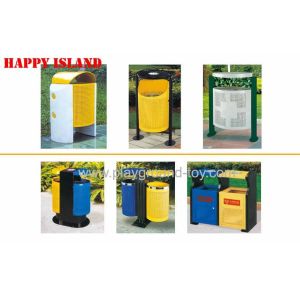 Quality Stainless Trash Cans Park Trash Cans With Lid Custom Galvanized for sale