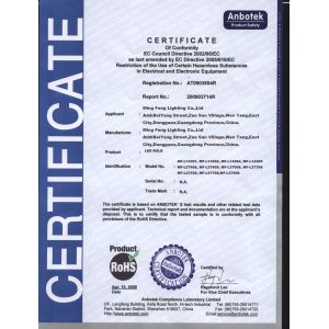Ming Feng Lighting Co.,Ltd. Certifications