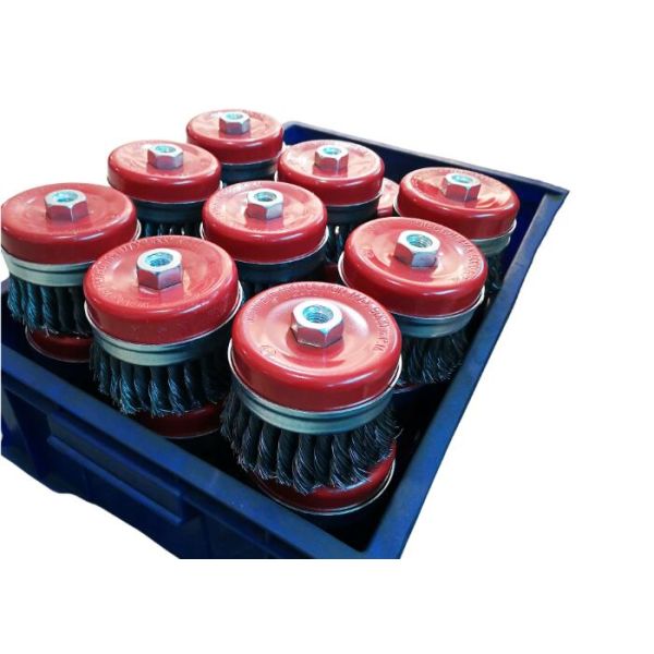 Safety Supporting Ring 100mm Twisted Steel Wire Cup Brush for Cleaning Metal Surface