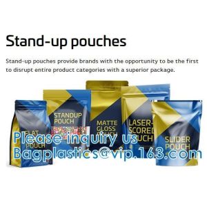 Stand Up Pouch With Resealable Zip lockk And Clear Window, Multi-purpose, small