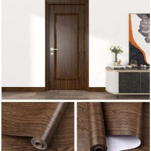 Wood Grain Self-Adhesive PVC Vinyl Wall Panels Modern Style Wallpaper Contact