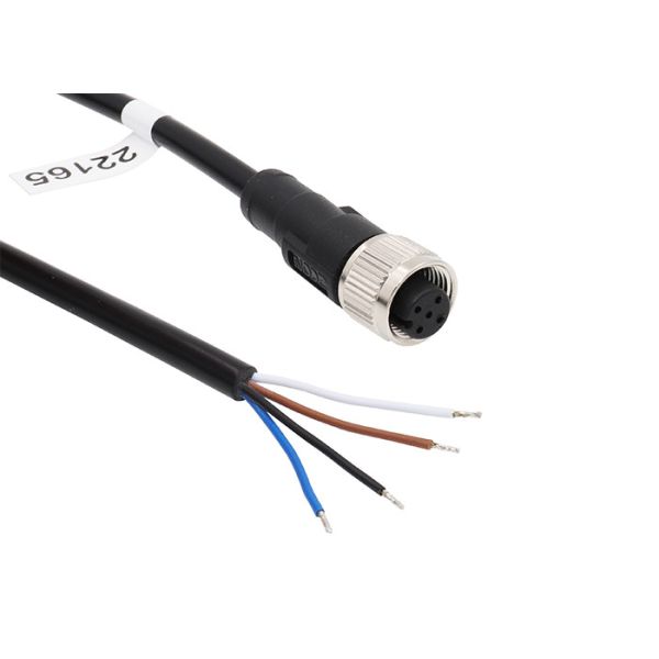 Stright M12 5pin 5M female cable assemblies PVC Jacket for use with Industrial