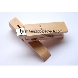 Quality Wooden Clip Shape USB Flash Drives for sale
