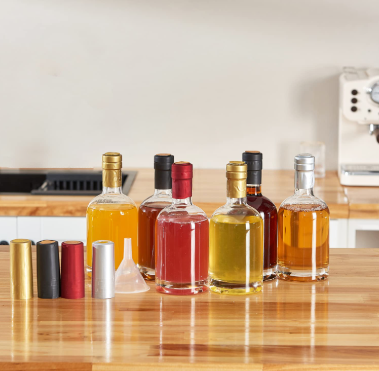 Clear Glass Refueled Beer Bottle with Cork-Sealed Lid and Acceptable Customer's Logo