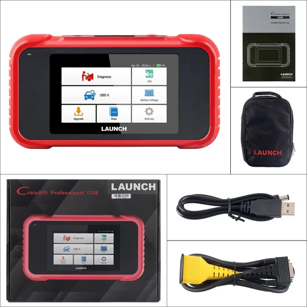 2024 New- LAUNCH X431 CRP123E V2.0 Car OBD2 Diagnostic Tools Auto OBD Scanner ABS SRS Engine AT+ 7 Reset Service Free Up