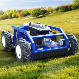 Quality Lawn Mower Gasoline Farm Crawler Wheel Self Propelled Robot Grass Cutter Lawn Mower for sale