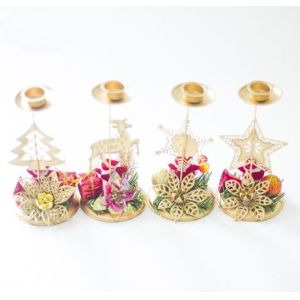 Fashionable Design Iron Ornament Christmas Candle Holder
