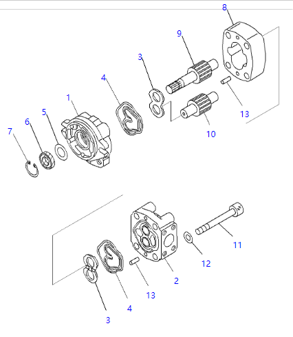 705-40-01020 7054001020 Pump Assy Fits Komatsu Bulldozers Wheel Loaders D20A D20P D20PL D20PLL D20Q D20S D21A D21P D21PL