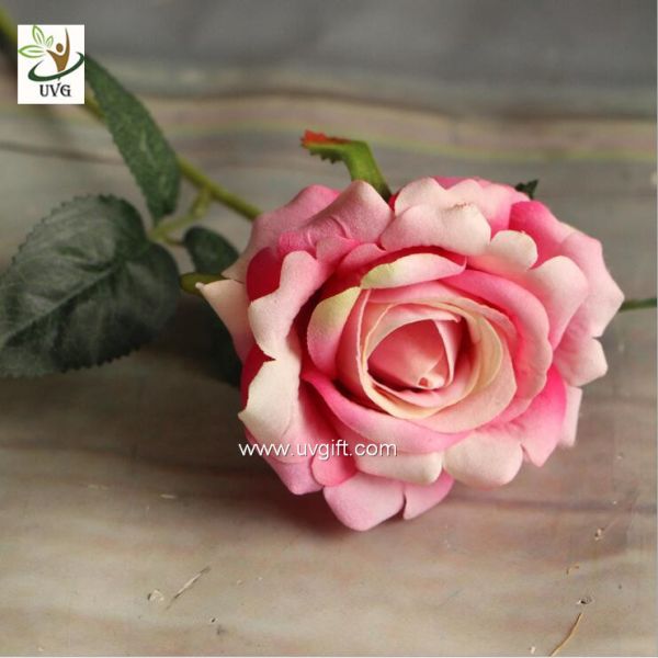 UVG FRS66 Floral design in cheap artificial red rose flower for wedding themes table decoration