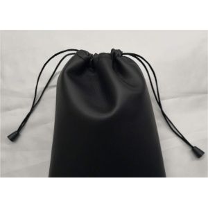 Manufacturers Supply Black PU Drawstring Bag, Environmentally Friendly Headphone