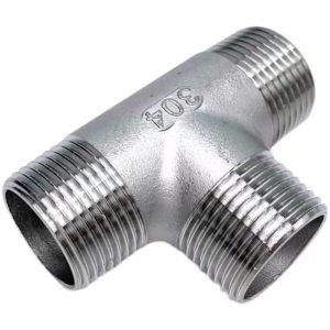 Casting Stainless Steel Tee Fitting for Water Plumbing Pipe Male Female Threads