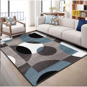 Modern Simple Stripping Blending Crystal Velvet Living Room Floor Carpets 80