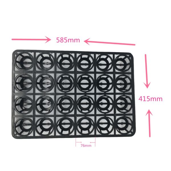 24 Cavities Dimpled Plastic Seedling Tray ODM 75mm Flower Seed Starter Pots