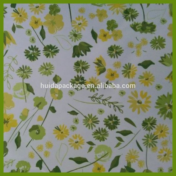 Flower blooming heat transfer printing tablecloth made of 120gsm polyester fabrics