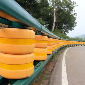 Galvanized Powder Coated Steel Highway Roller Barrier with ISO9001 2008