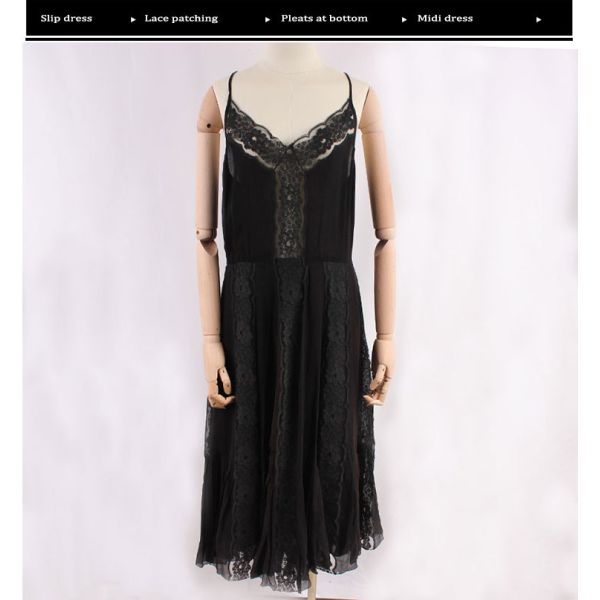Solid colors Snow black 100 polyester Women Chiffon Dresses
