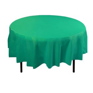 Environmentally Friendly Disposable Plastic Tablecloths Round Shape Multi