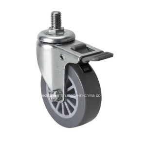 Quality Grey 2642-73 Edl Mini 2&quot; 35kg Threaded Brake PU Caster for Caster in Various Colors for sale