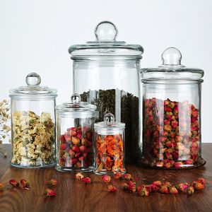 2500ml Spice Storage Borosilicate Wide Mouth Glass Jars