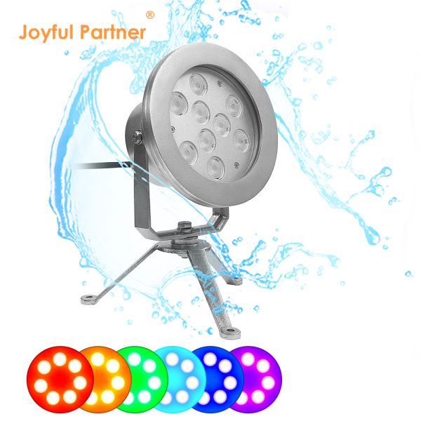 Colorful RGBW Water Fountain LED Lights DMX Control Stainless Steel Underwater Light