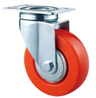 Buy Red Caster Polyurethane Wheels For Counter 100kgs at wholesale prices