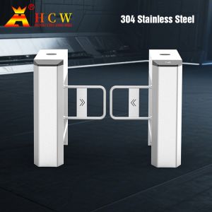 SS304 Swing Barrier Turnstile with 20W Motor Power 4 Pairs Infrared Detection